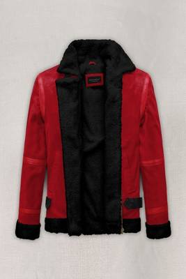 women's red lambskin leather biker jacket classic zip front style premium 2