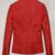 Women's  red  lambskin leather jacket-zipper & café racer jacket  style