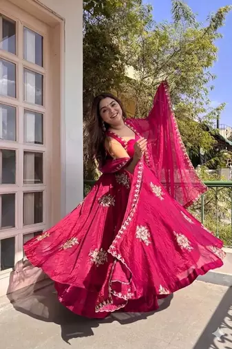 New womens trending flared anarkali suit with gold floral embroidery gown set