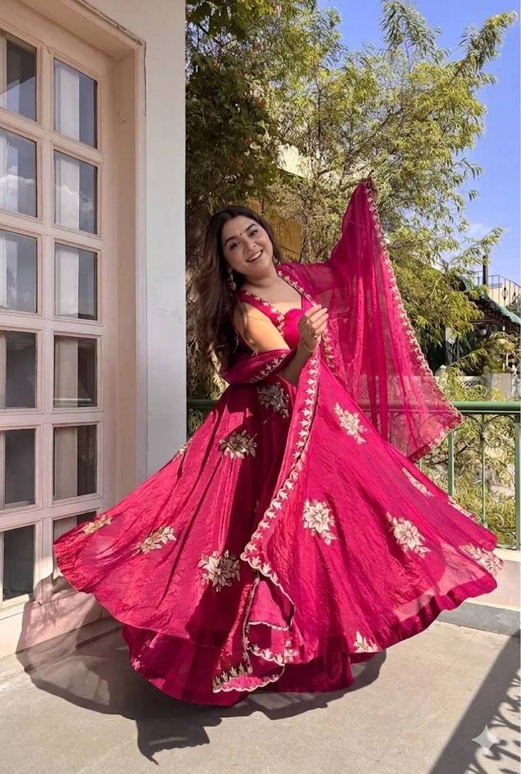 New womens trending  flared anarkali suit with gold floral embroidery gown set