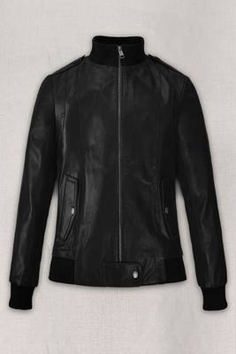women's black lambskin leather jacket classic zip up style elegant 1