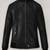 Women's  black  lambskin leather jacket- 2 pocket  & café racer jacket  style