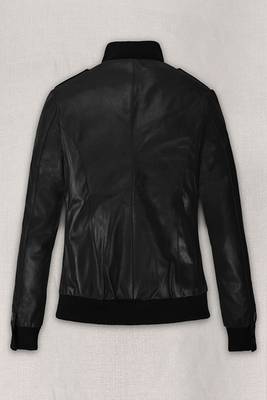 women's black lambskin leather jacket classic zip up style elegant 2