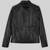 Women's  black  lambskin leather jacket- multiple zipper & café racer jacket  style