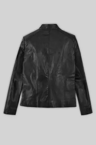 women's black lambskin leather jacket classic zip up style sophisticated