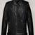 Women's  black  lambskin leather jacket- zipper & café racer jacket  style