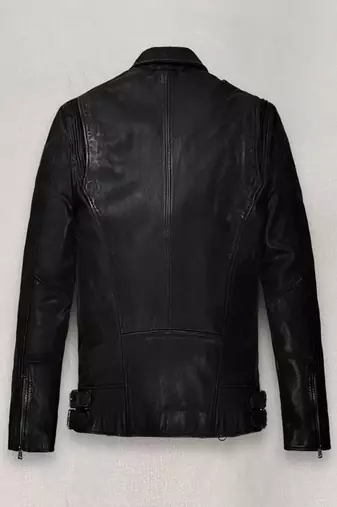 women's black lambskin leather jacket classic zip up style classic