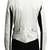 Women's  white  lambskin leather jacket- zipper & waist belt jacket  style