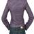 Women's purple  lambskin leather jacket- zipper & neck belt  style