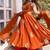 New womens trending  flared anarkali suit with gold floral embroidery gown set