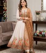 New womens trendy  rustic bloom flared gown  set