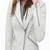Women's  white  lambskin leather jacket-asymmetric zipper  style