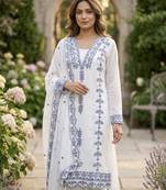New  trendy embroidered cotton thread work kurta set