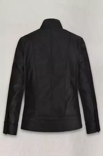 women's black lambskin leather jacket classic zip up style versatile