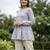 Women's casual heart print flared short kurti  pant set