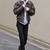 Women's  brown lambskin leather jacket-rib cuff & waist ribb style