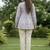 Women's casual heart print flared short kurti  pant set