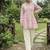 Women's casual heart print flared short kurti  pant set