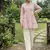 Women's casual heart print flared short kurti  pant set