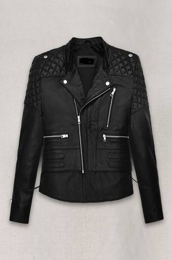 women's black premium lambskin leather jacket asymmetrical zip closure