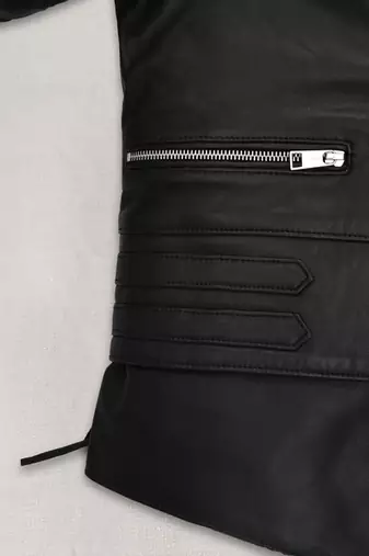 women's black premium lambskin leather jacket asymmetrical zip closure