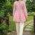 Women's casual heart print flared short kurti  pant set
