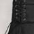 Women's  black lambskin leather jacket-asymmetric zipper & waist belt style