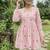 Women's casual heart print flared short kurti  pant set