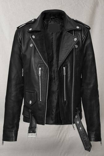 women's black premium lambskin leather jacket asymmetrical zip closure exclusive