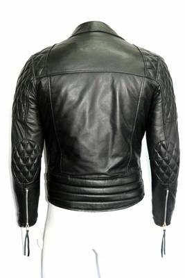 women's black premium lambskin leather jacket asymmetrical zip closure modern 2