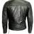 Women's  black lambskin leather jacket-asymmetric zipper & waist belt style