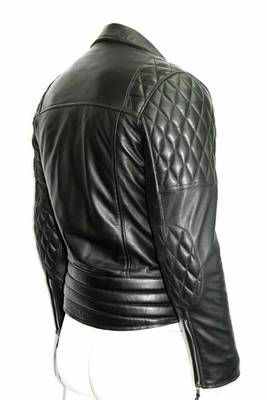 women's black premium lambskin leather jacket asymmetrical zip closure modern 3