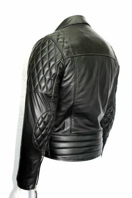women's black premium lambskin leather jacket asymmetrical zip closure modern 4