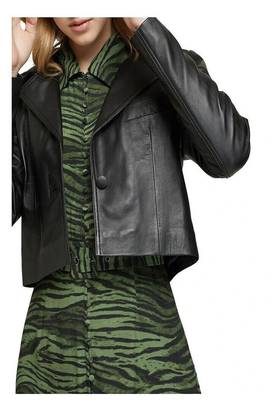 women's black lambskin leather jacket classic zip up style timeless 1