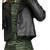 Women's  black lambskin leather jacket-button detail style