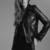 Women's  black lambskin leather jacket-asymmetric zipper & waist belt style