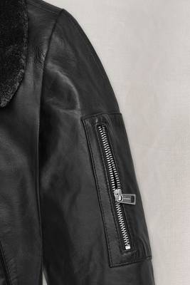 women's black lambskin leather jacket classic zip up style luxury 4