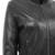 Women's  black lambskin leather jacket- straight zipp & ribb cuff detail style