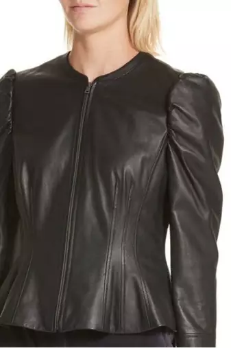 women's black lambskin leather jacket classic zip up style select