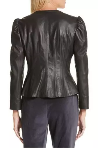women's black lambskin leather jacket classic zip up style select