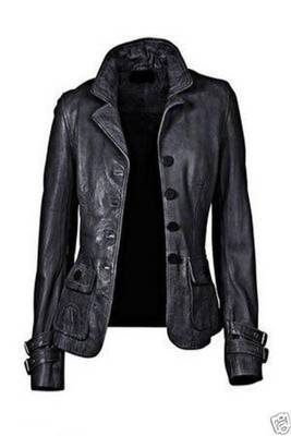 women's black lambskin leather jacket classic zip up style signature 2