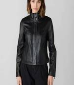women's black lambskin leather jacket classic zip up style special