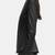 Women's  black lambskin leather jacket-straight zipper & flare waist style