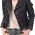 Women's  black lambskin leather jacket-straight zipp & coller style