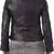 Women's  black lambskin leather jacket-straight zipp & coller style
