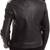 Women's black shorts lambskin leather jacket-asymmetric zipper & waist belt style