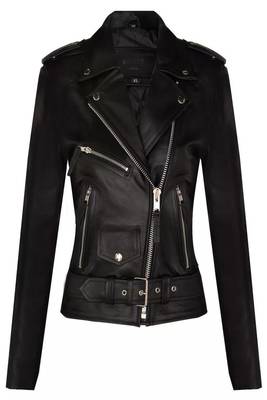 women's black premium lambskin leather jacket asymmetrical zip closure timeless 1