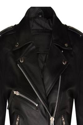women's black premium lambskin leather jacket asymmetrical zip closure timeless 2