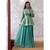 Green Embroidery Blend Tissue lehenga top and Dupatta Suit