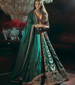 Crepe Silk Heavy Embroidery Sequence work Bridal Lehenga Choli with Dupatta For Women